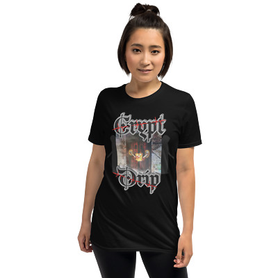 Short-Sleeve Unisex T-Shirt Crypt Drip Reaper Holding Skull