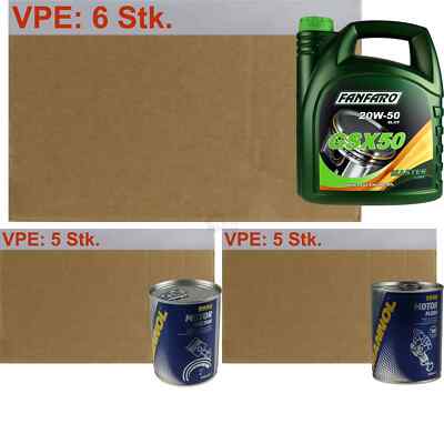 24L Motoröl FANFARO GSX 50 20W-50 5xMotor Doctor+Motor Flush