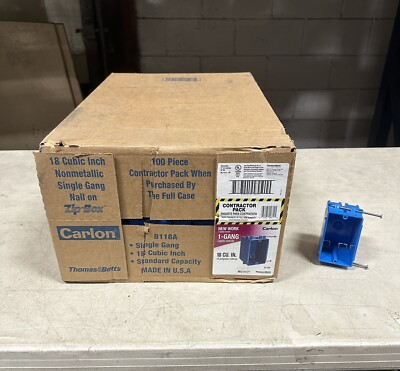 (QTY 100) 18 cu. in. PVC 1-Gang New Work Electrical Switch and Outlet Box