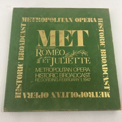 Metropolitan Opera Historic Broadcast Charles Gounod Romeo Et Juliette LP Box