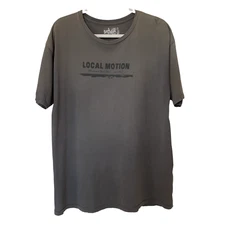 Men's Local Motion Short Sleeve T-Shirt Tagless 100% Cotton Size Large