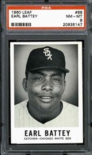 1960 Leaf #66 Earl Battey - PSA 8