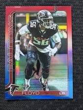 2025 Topps Chrome Football Leonard Floyd Red White Blue Refractor - Falcons
