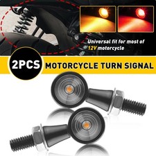 2x Motorcycle Indicators Bike Motorbike Turn Signal Light Bullet Bulb Universal