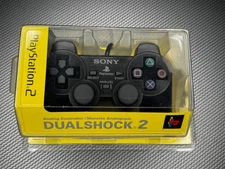 OEM SONY PLAYSTATION 2 PS2 DUALSHOCK 2 BLACK Analog Controller  NEW SEALED