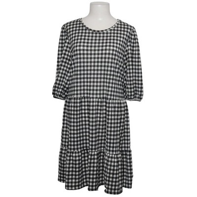 Primark, Kleid, Größe: 44, Schwarz/Weiß, Elasthan/Polyester, Karo, Damen #xop