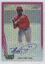 2020 Leaf Metal Draft 1990 Leaf Auto Pink Mojo 2/5 Hector Yan #LA-HY1 Auto 7i6