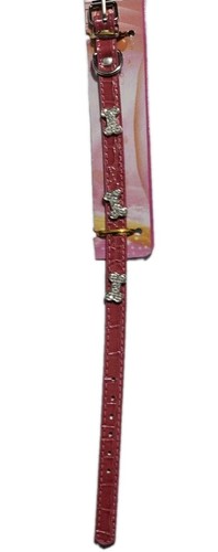 Bling Out Dog Bone Dog Collar Size Small, Color Pink