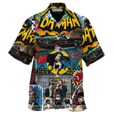 #ad Batman 1966 Tv Series Aloha Summer Beach Button Down Hawaiian Shirt $19.19