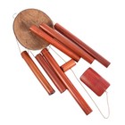 1pc Bambusrohre Wind Chime Chic Kokosnussschalen Windglocken hängende Dekoration