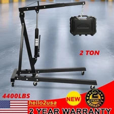 2 TON Engine Motor Hoist Cherry Picker Shop Crane Lift Black