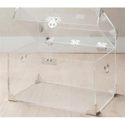 Baúl Ciao Bella Moderno Transparente - Plateado Transparente 20" W x 32" L x 20" H Foto 3 de 4
