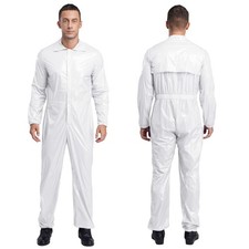 Mens Jumpsuit Garages Coveralls Solid Bodysuit Safety Mechanic Dustproof Cargo
