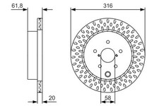 2x Bremsscheibe belüftet 0 986 479 V05 BOSCH für SUBARU IMPREZA Schrägheck