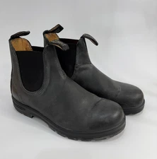 Blundstone Chelsea Boots Women's 9 Black/Gray Rustic Leather FREE SHIP
