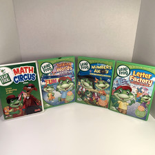Leapfrog Set of 4 DVDs Math, Words, Numbers, Letter Factory - Early Learning