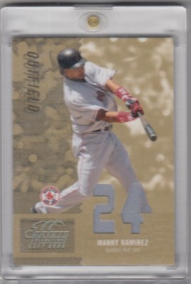 2005 Manny Ramirez Leaf Century GOLD JERSEY 01/24 /24 - #24 Boston Red Sox