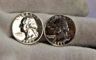 1961, 1963 US Washington Quarter 25c Proof Silver