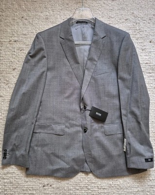 Hugo Boss Anzug   Super 120 Schurwolle   Hellgrau   Gr. 54   Neu