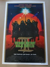 Teenage Mutant Ninja Turtles III Original 1993 Movie Poster 41"x27" Paige Turco