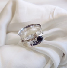 Black Onyx Stone Ring Handmade 925 Sterling Silver Birthday Ring All Size R348