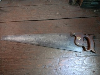 Early Antique Richardson Bros. Hand Saw 1800's Nib 20" 11tpi Crosscut Newark NJ