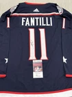 JSA COA ADAM FANTILLI Signed Autographed Columbus Blue Jackets Hockey Jersey
