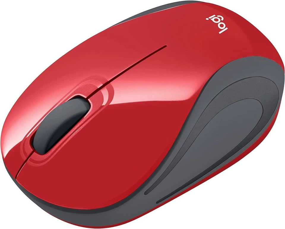 Logitech Wireless Mini Mouse M187 Ultra Portable Optical 1000DPI 3-Button - Red - Image 3 of 4