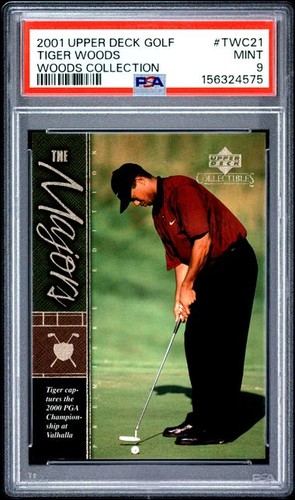 TIGER WOODS - PSA 9 - 2001 Upper Deck Golf - Tiger Woods Collection #TWC21