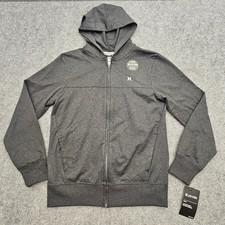 Hurley Zip Hoodie Boys S Black Heather X2O-DRI Sweat Wicking Active Sweatshirt