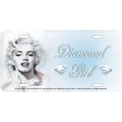 Marilyn Monroe Diamond Girl License Plate (Officially Licensed Product)
