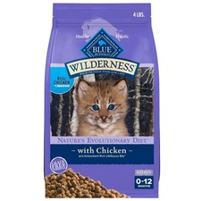 Wilderness Natural Kitten Dry Cat Food High-Protein Chicken, 4-lb Bag 8.08 per pound