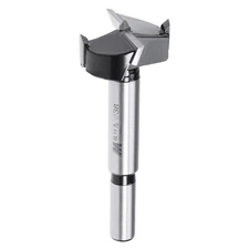 Forstner Drill Bits, 38mm Diameter, 10mm x 30mm Shank Black, Silver Tone