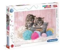 Clementoni 27115 Supercolor SüßE KäTzchen – Puzzle 104 Teile Ab 6 Jahren, Buntes