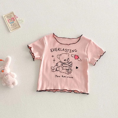 18M-5-Year-Old Baby Casual Clothes Cute Cartoon Animal Print Short Sleeved T-Shi
