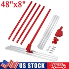 Bull Concrete Float 48" x 8" Concrete Tool Trowel Float Round End with 4 Handles