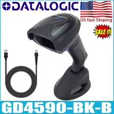 Datalogic Gryphon GD4590-BK-B All-in-One 2D Barcode Scanner +USB Cable & Base US