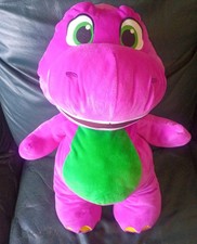 Fisher-Price Barney  s World Jumbo Barney Plush 26" SOFT EXCELLENT CONDITION