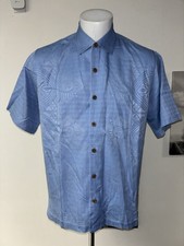 tommy bahama silk button Down Short Sleeve polo shirt men  s Size M
