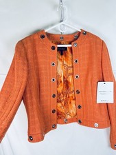 VTG Escada Tweed Jacket Blazer Womens Large 12 42