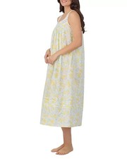 Nwt 72 Eileen West YELLOW LIMONCELLO Cotton Lawn 48" Long Ballet Nightgown Sz S