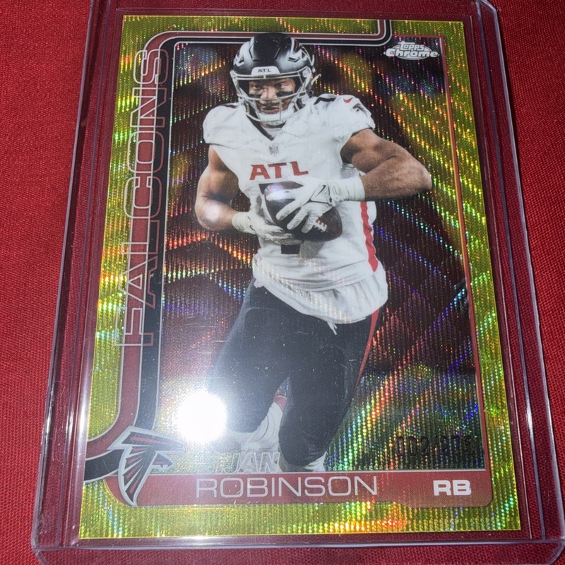 Topps 2023 Chrome Bijan Robinson Gold #16 002/275 Atlanta Falcons NFL