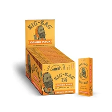 Zig-Zag Rolling Papers - French Orange: 1 1/4 Combo Packs Rolling Papers & Tips