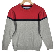 Tommy Hilfiger Colorblock Crewneck Sweater Youth 16-18 Preppy Pullover