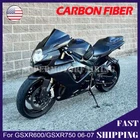 Carbon Fiber Painted Fairings Kit For SUZUKI GSXR600/GSXR750 2006 2007 ABS Black