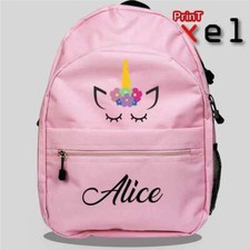 Zainetto bambina Trekking Unisex Personalizzato qualsiasi nome Unicorno Zaino ro