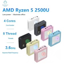 GenMachine AMD Ryzen 5 R5 2500U Mini PC DDR4 M.2 NVME Wifi5 Macarons Office NUC