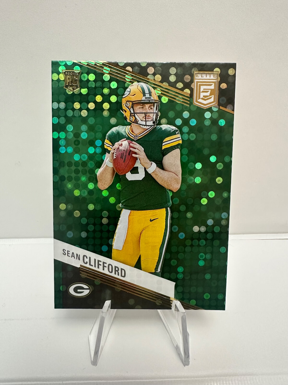 Sean Clifford RC- 2023 Donruss Elite Green Disco Parallel - Green Bay Packers