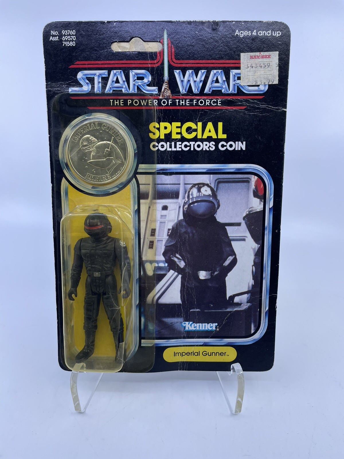 Vintage Kenner 1984 Star Wars POTF Imperial Gunner With Coin 92 Back