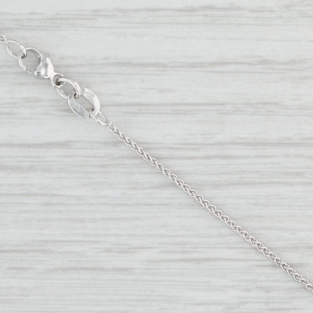 New Spiga Wheat Chain Necklace 14k White Gold 16